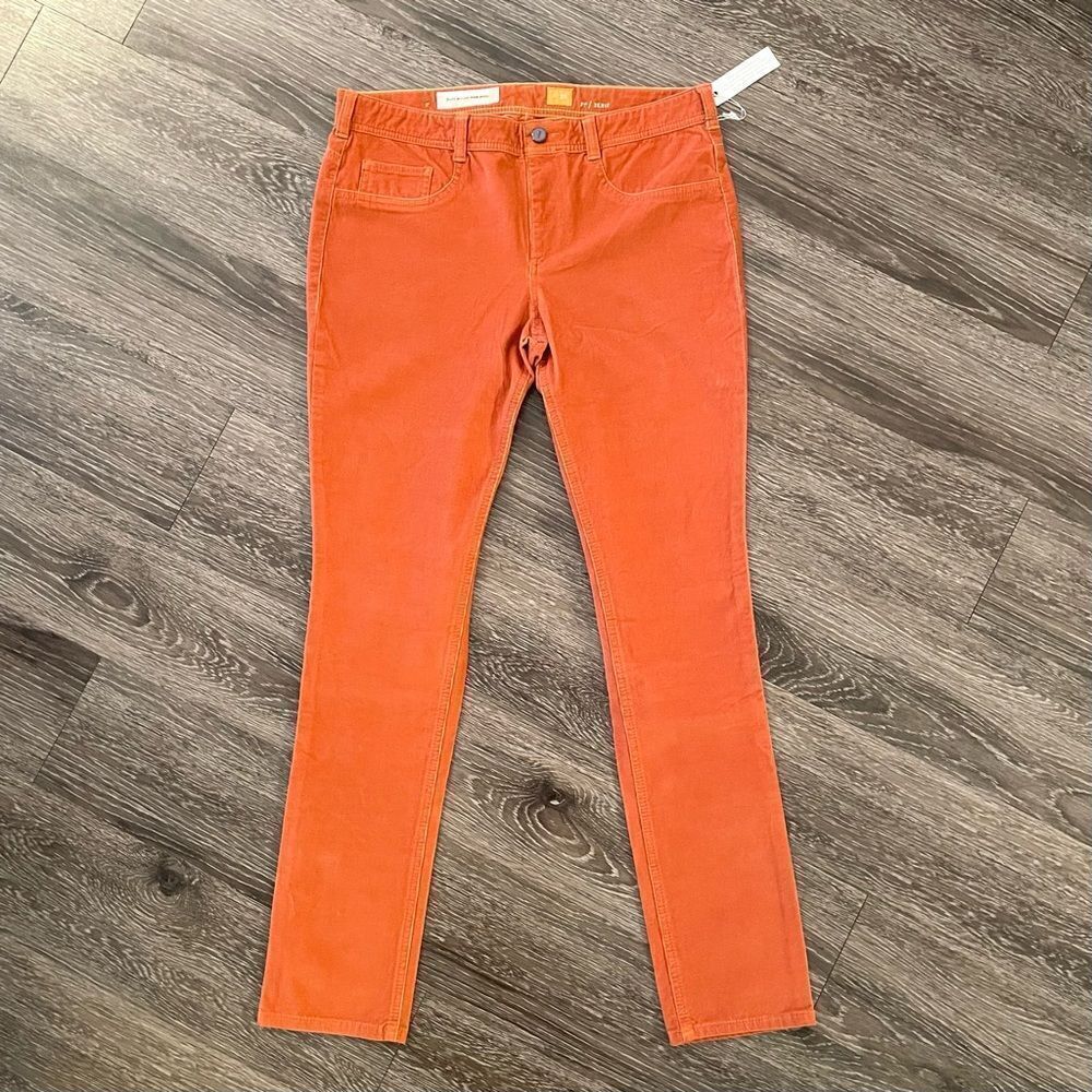 Pilcro and the letterpress orange corduroy pants